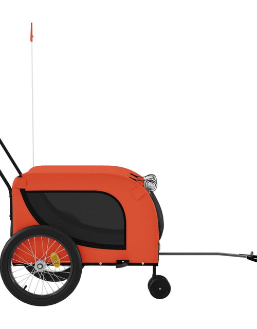 Încărcați imaginea în vizualizatorul Galerie, Remorcă de bicicletă câini portocaliu&amp;negru textil oxford&amp;fier Lando - Lando

