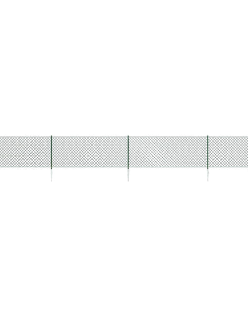 Încărcați imaginea în vizualizatorul Galerie, Gard plasă de sârmă cu țăruși de fixare, verde, 1,1x10 m Lando - Lando
