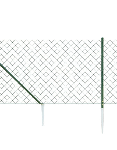 Загрузите изображение в средство просмотра галереи, Gard plasă de sârmă cu țăruși de fixare, verde, 1,1x10 m Lando - Lando
