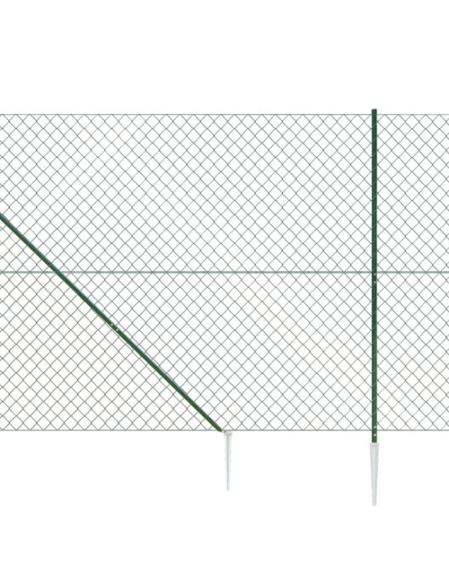 Încărcați imaginea în vizualizatorul Galerie, Gard plasă de sârmă cu țăruși de fixare, verde, 2,2x10 m Lando - Lando
