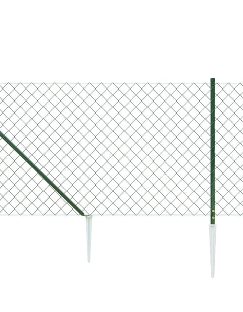 Загрузите изображение в средство просмотра галереи, Gard plasă de sârmă cu țăruși de fixare, verde, 1x25 m Lando - Lando
