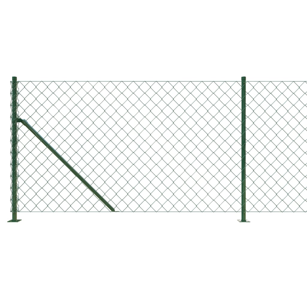 Gard plasă de sârmă cu bordură, verde, 0,8x10 m Lando - Lando