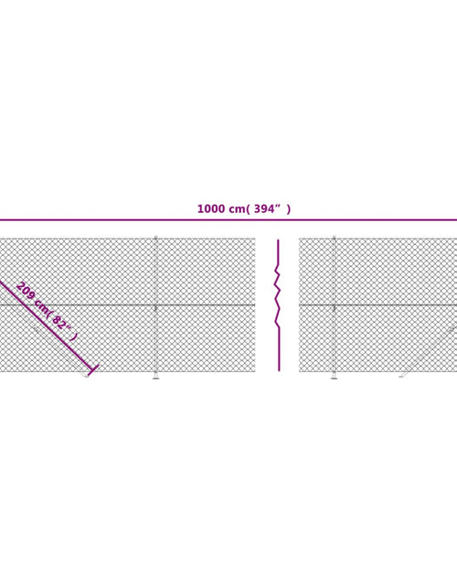 Încărcați imaginea în vizualizatorul Galerie, Gard plasă de sârmă cu bordură, verde, 2x10 m Lando - Lando
