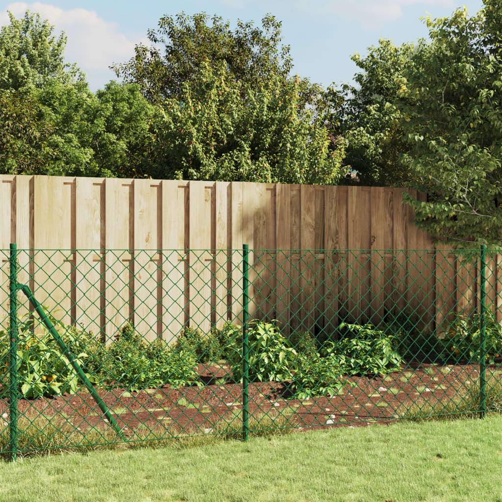 Gard plasă de sârmă cu bordură, verde, 1x25 m Lando - Lando