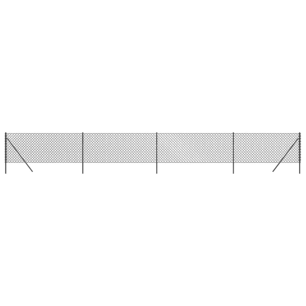 Gard plasă de sârmă, antracit, 0,8x10 m Lando - Lando