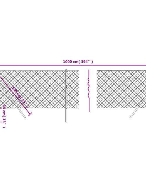 Încărcați imaginea în vizualizatorul Galerie, Gard plasă de sârmă, antracit, 1x10 m Lando - Lando
