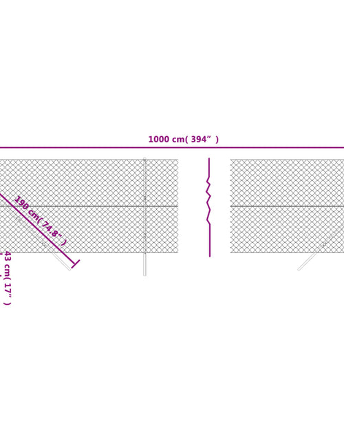 Загрузите изображение в средство просмотра галереи, Gard plasă de sârmă, antracit, 1,4x10 m Lando - Lando
