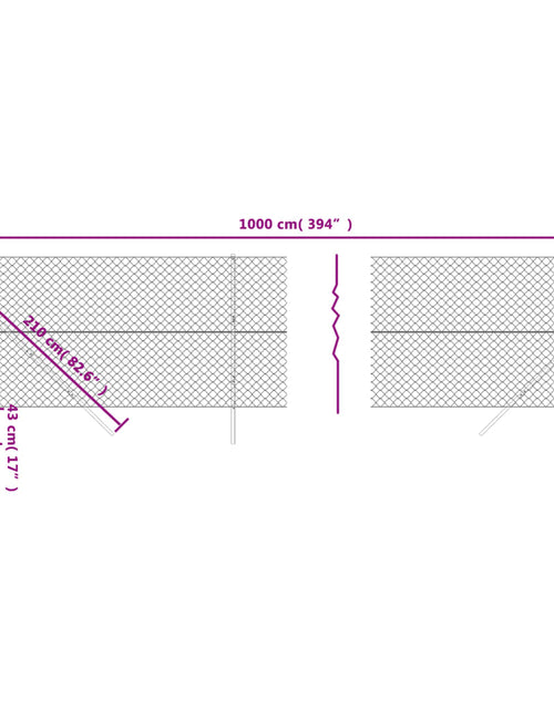 Încărcați imaginea în vizualizatorul Galerie, Gard plasă de sârmă, antracit, 1,6x10 m Lando - Lando
