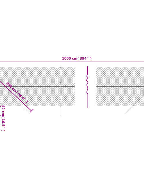 Încărcați imaginea în vizualizatorul Galerie, Gard plasă de sârmă, antracit, 2x10 m Lando - Lando
