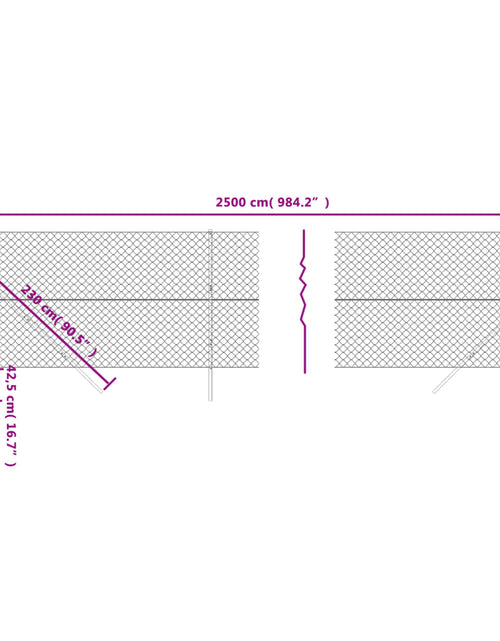 Încărcați imaginea în vizualizatorul Galerie, Gard plasă de sârmă, antracit, 1,8x25 m Lando - Lando
