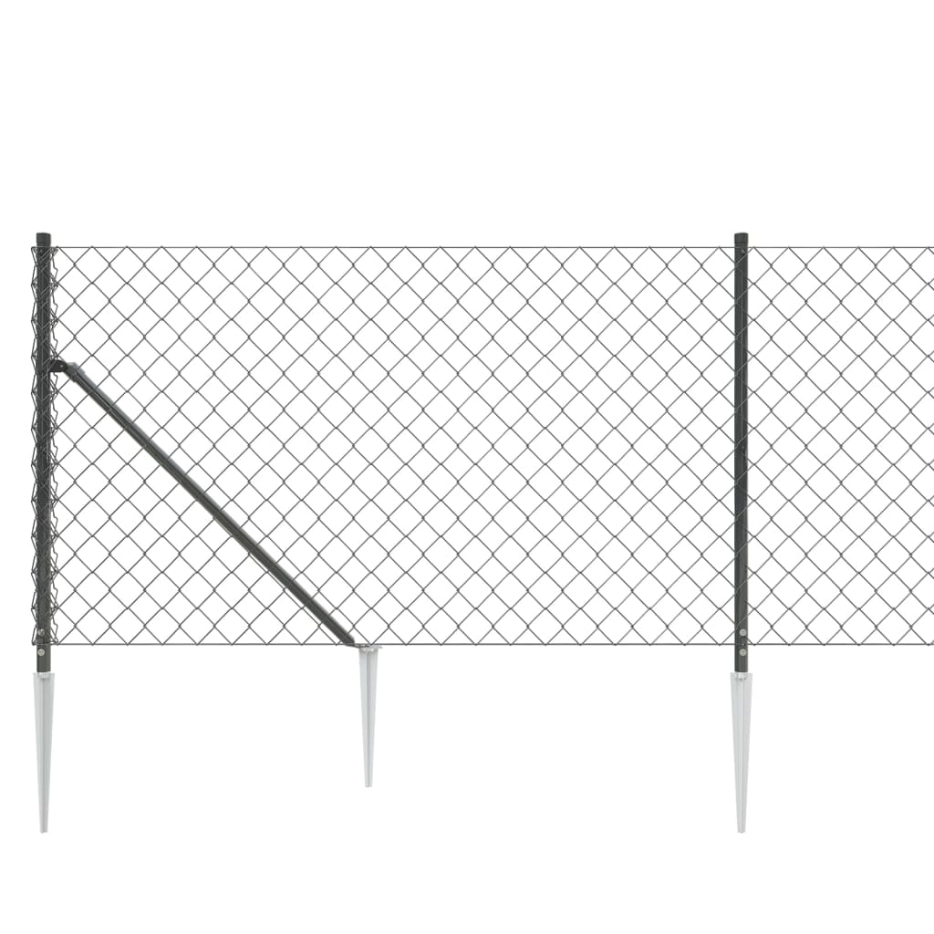 Gard plasă de sârmă cu țăruși de fixare, antracit 1x10 m Lando - Lando