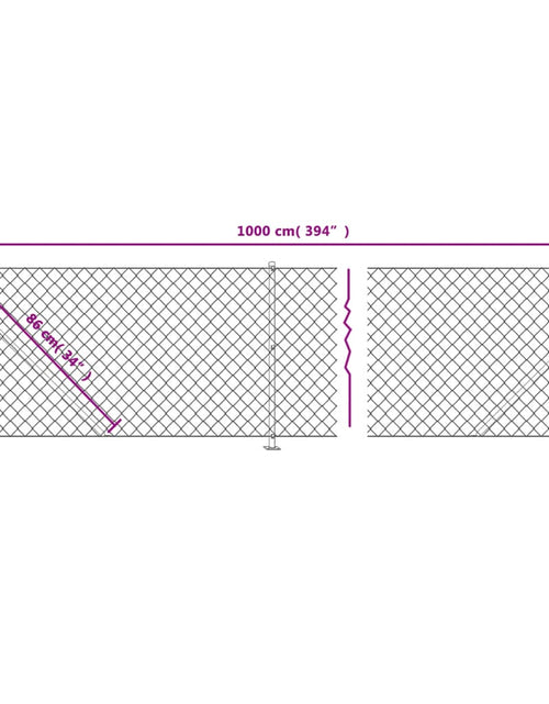 Încărcați imaginea în vizualizatorul Galerie, Gard plasă de sârmă cu bordură, antracit, 0,8x10 m Lando - Lando

