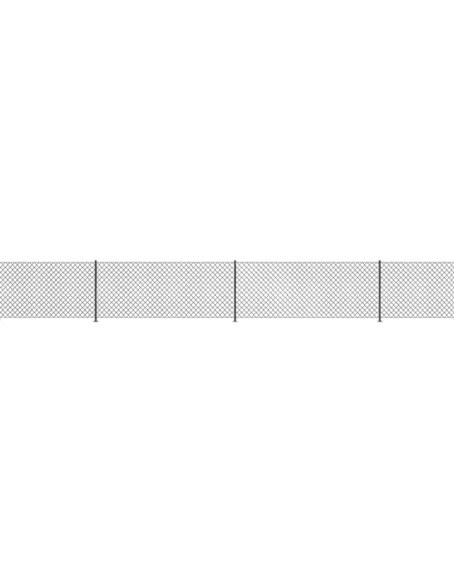 Încărcați imaginea în vizualizatorul Galerie, Gard plasă de sârmă cu bordură, antracit, 1,1x10 m Lando - Lando
