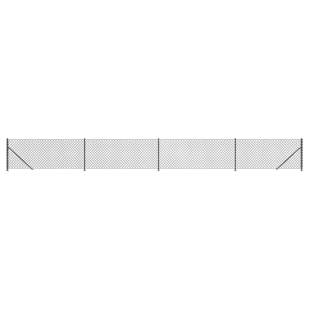 Gard plasă de sârmă cu bordură, antracit, 1,1x10 m Lando - Lando