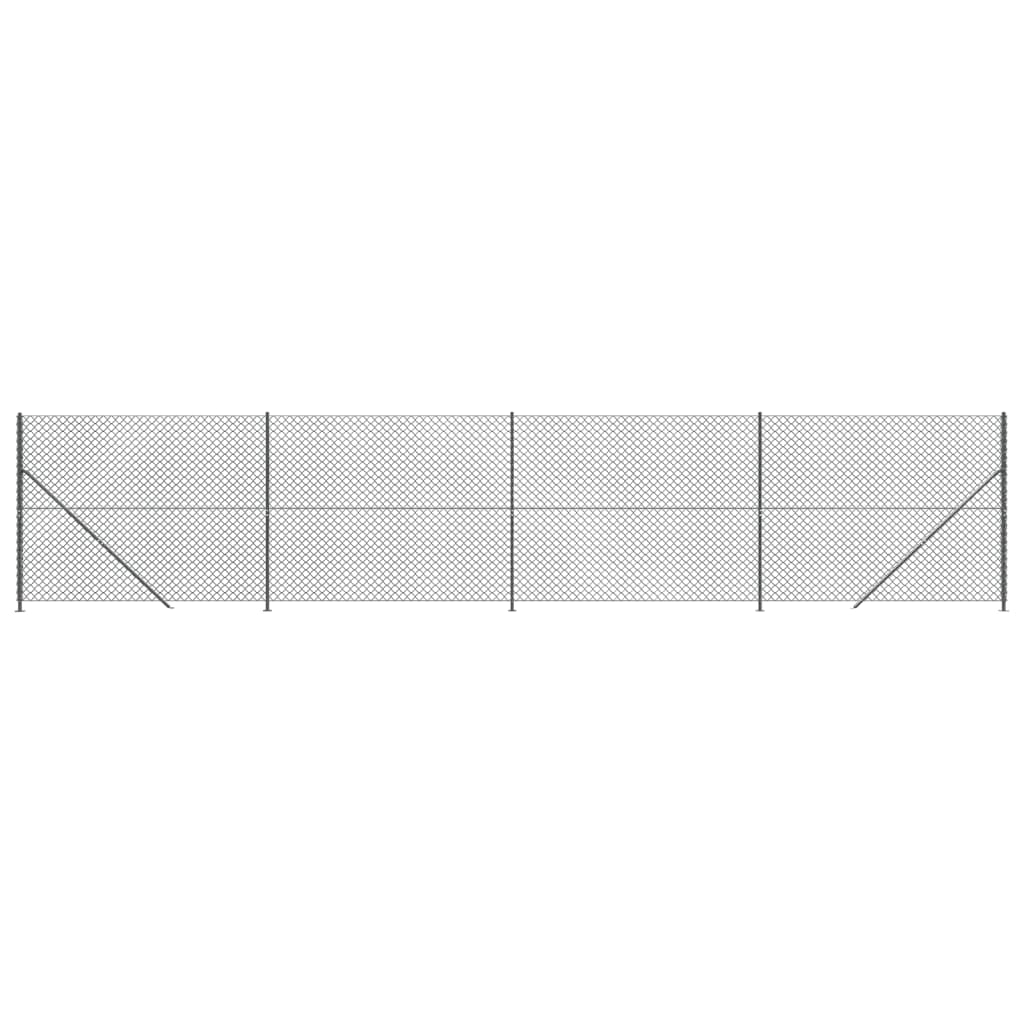 Gard plasă de sârmă cu bordură, antracit, 1,6x10 m Lando - Lando