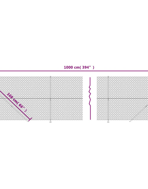 Încărcați imaginea în vizualizatorul Galerie, Gard plasă de sârmă cu bordură, antracit, 1,6x10 m Lando - Lando
