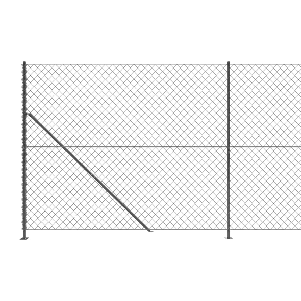 Gard plasă de sârmă cu bordură, antracit, 1,8x10 m Lando - Lando