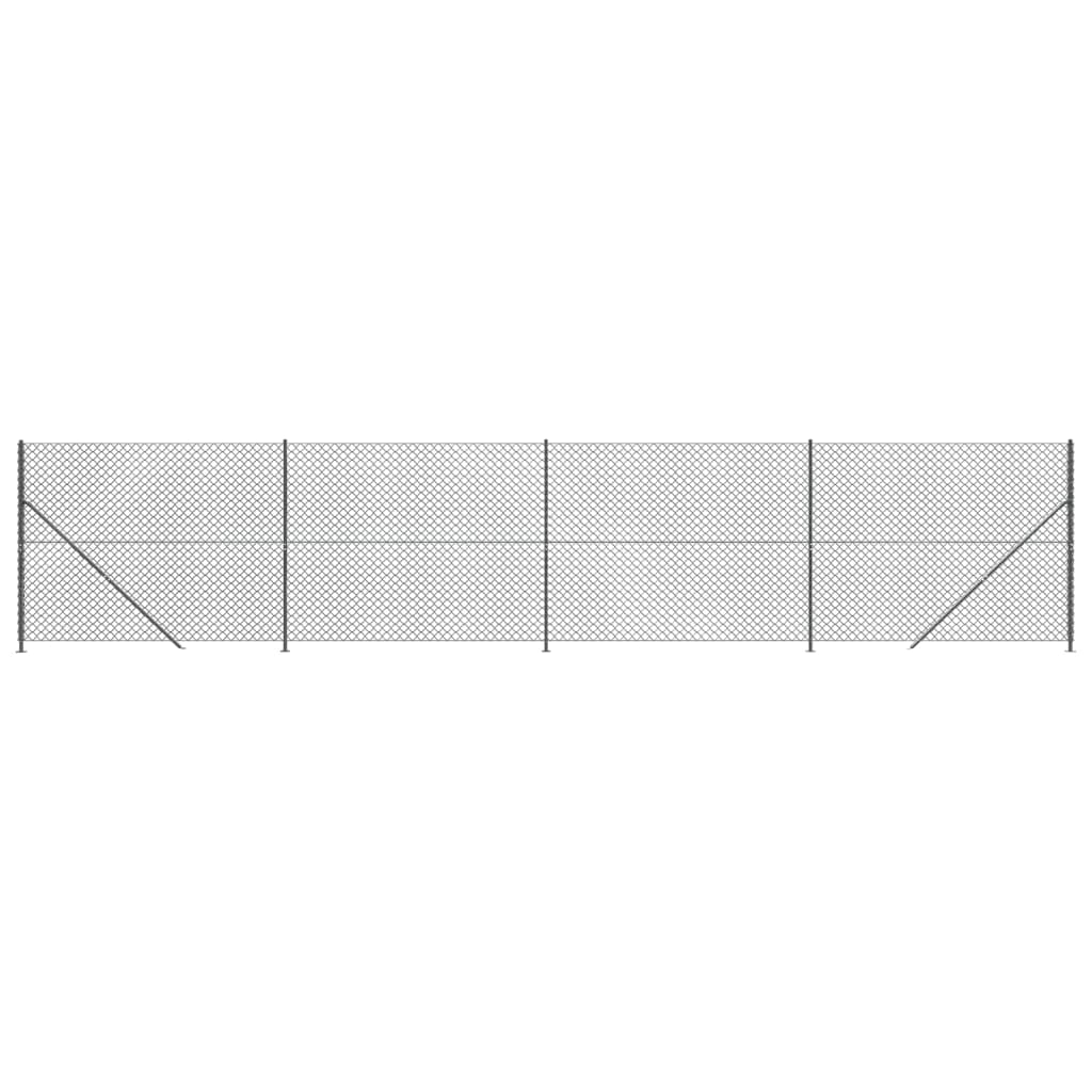 Gard plasă de sârmă cu bordură, antracit, 2x10 m Lando - Lando