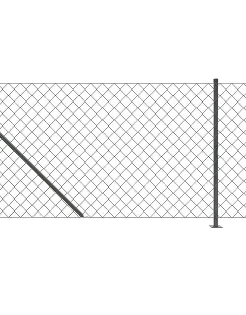 Încărcați imaginea în vizualizatorul Galerie, Gard plasă de sârmă cu bordură, antracit, 0,8x25 m Lando - Lando
