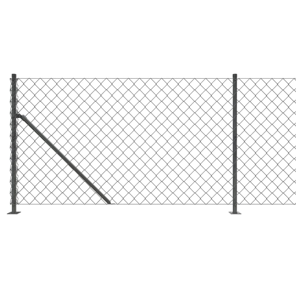Gard plasă de sârmă cu bordură, antracit, 0,8x25 m Lando - Lando