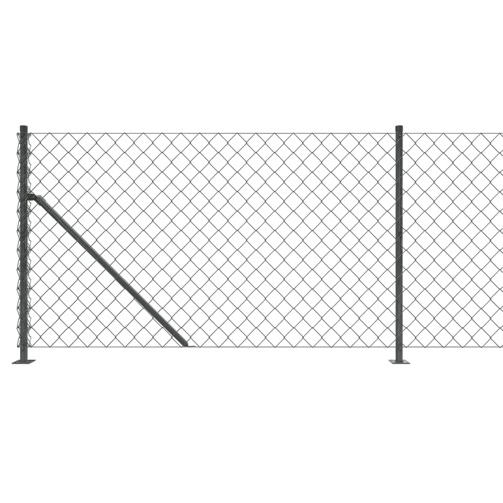 Gard plasă de sârmă cu bordură, antracit, 1,1x25 m Lando - Lando