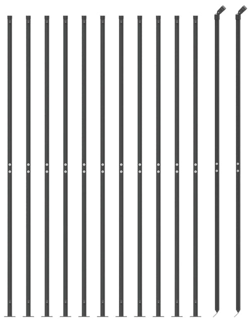 Încărcați imaginea în vizualizatorul Galerie, Gard plasă de sârmă cu bordură, antracit, 1,8x25 m Lando - Lando
