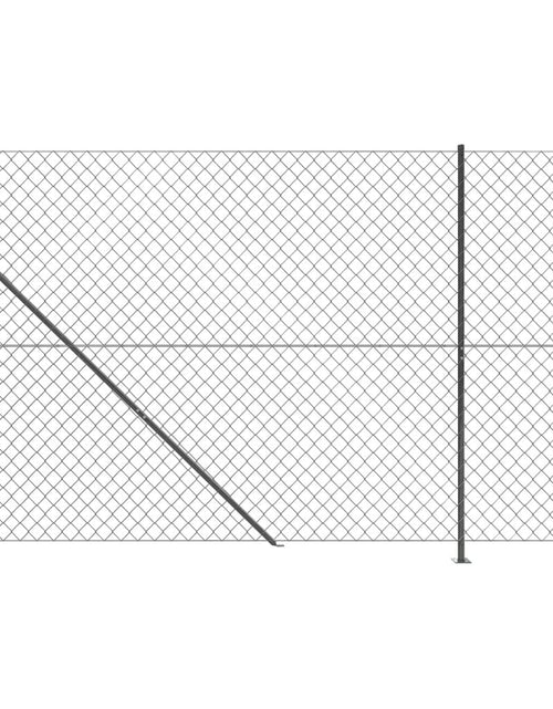 Загрузите изображение в средство просмотра галереи, Gard plasă de sârmă cu bordură, antracit, 2,2x25 m Lando - Lando
