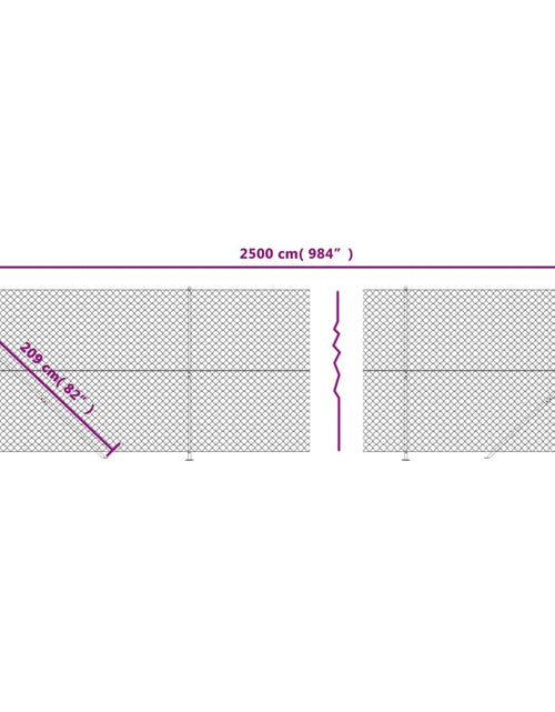 Încărcați imaginea în vizualizatorul Galerie, Gard plasă de sârmă cu bordură, antracit, 2,2x25 m Lando - Lando
