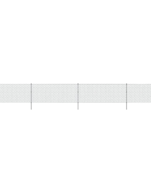 Încărcați imaginea în vizualizatorul Galerie, Gard de plasă de sârmă, argintiu, 0,8x10 m Lando - Lando
