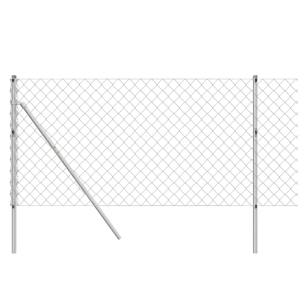 Gard de plasă de sârmă, argintiu, 0,8x10 m Lando - Lando
