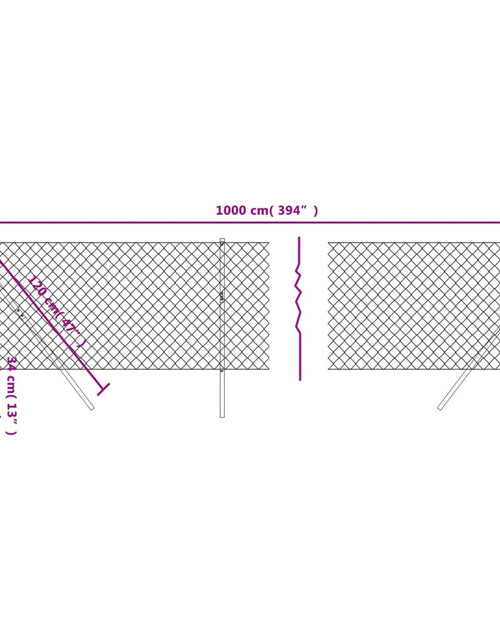 Încărcați imaginea în vizualizatorul Galerie, Gard de plasă de sârmă, argintiu, 0,8x10 m Lando - Lando
