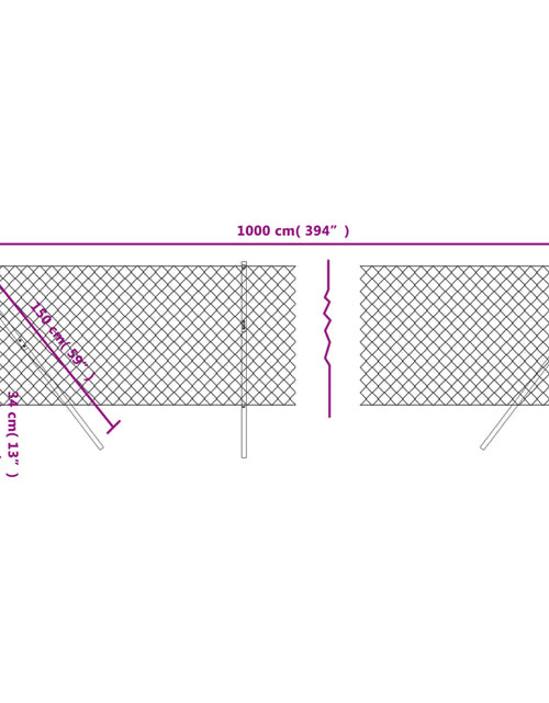 Încărcați imaginea în vizualizatorul Galerie, Gard de plasă de sârmă, argintiu, 1,1x10 m Lando - Lando
