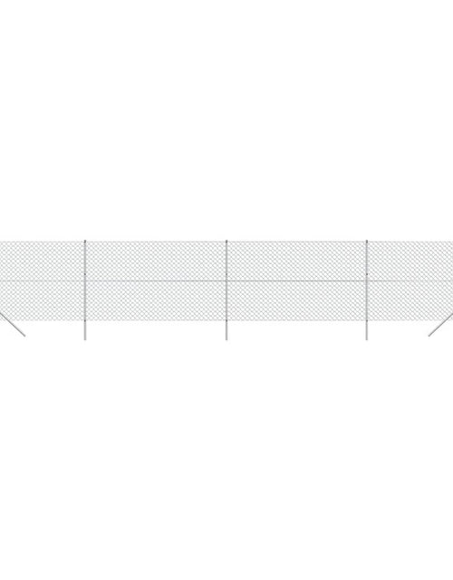 Încărcați imaginea în vizualizatorul Galerie, Gard de plasă de sârmă, argintiu, 1,6x10 m Lando - Lando
