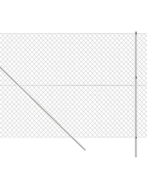 Загрузите изображение в средство просмотра галереи, Gard de plasă de sârmă, argintiu, 1,6x10 m Lando - Lando
