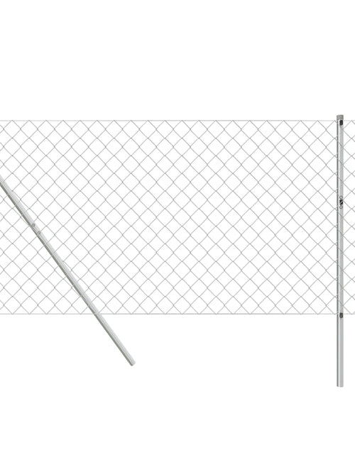 Загрузите изображение в средство просмотра галереи, Gard de plasă de sârmă, argintiu, 1x25 m Lando - Lando
