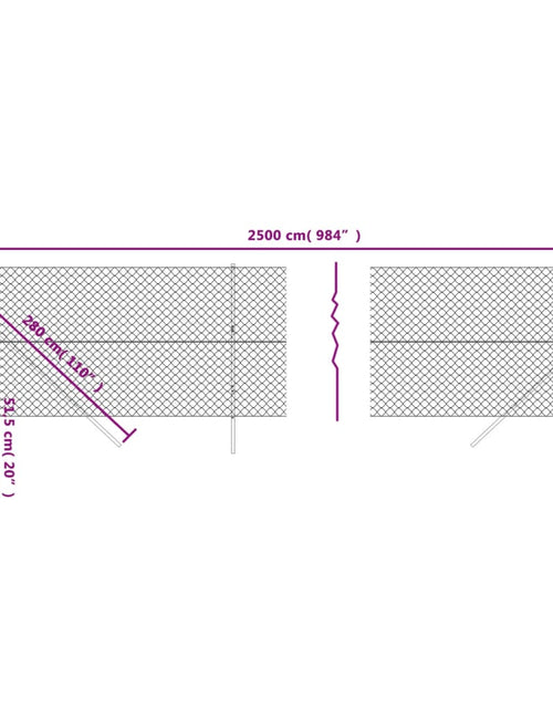 Încărcați imaginea în vizualizatorul Galerie, Gard de plasă de sârmă, argintiu, 2,2x25 m Lando - Lando
