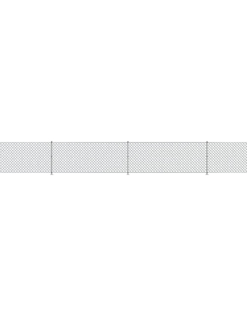 Încărcați imaginea în vizualizatorul Galerie, Gard plasă de sârmă cu bordură, argintiu, 1x10 m Lando - Lando
