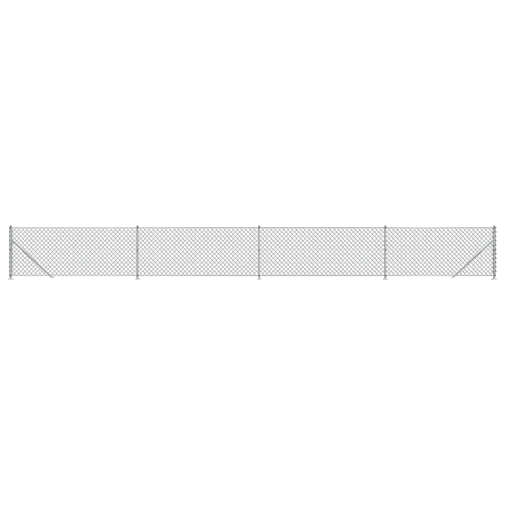 Gard plasă de sârmă cu bordură, argintiu, 1x10 m Lando - Lando
