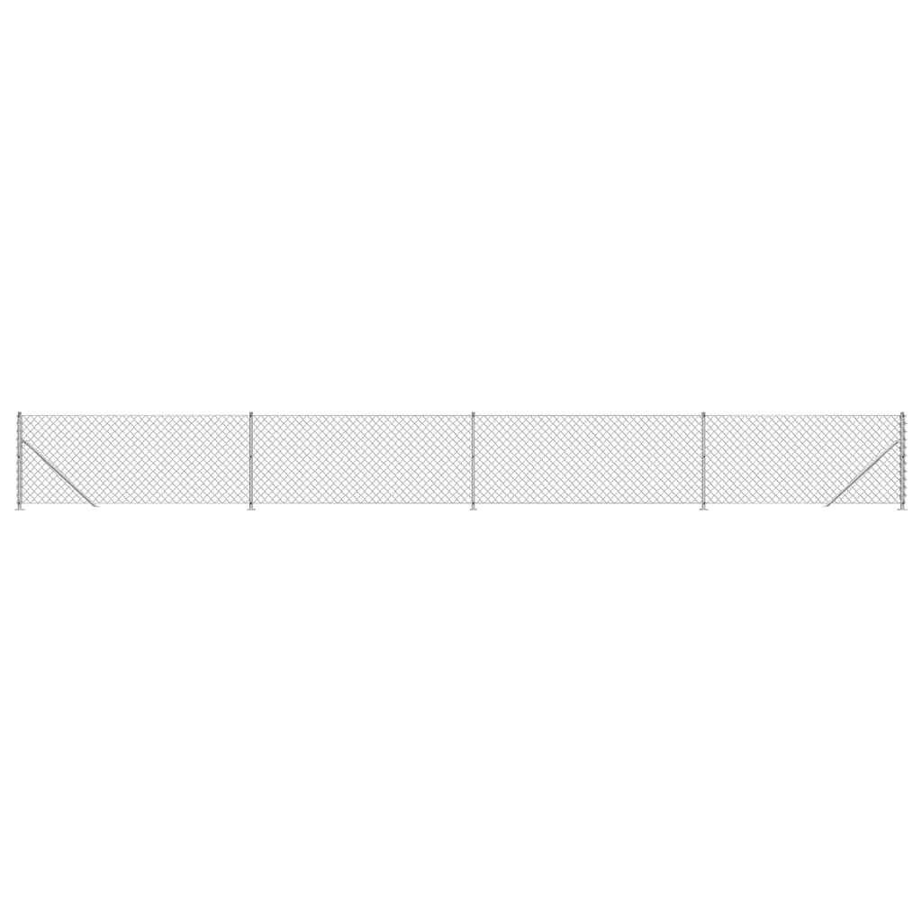 Gard plasă de sârmă cu bordură, argintiu, 1,1x10 m Lando - Lando