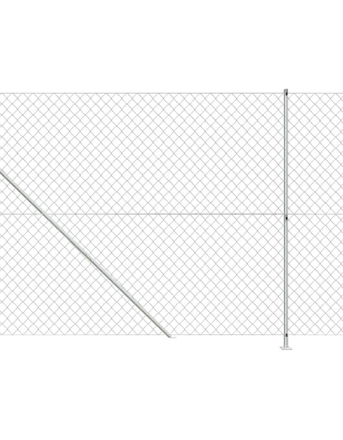 Încărcați imaginea în vizualizatorul Galerie, Gard plasă de sârmă cu bordură, argintiu, 1,4x10 m Lando - Lando
