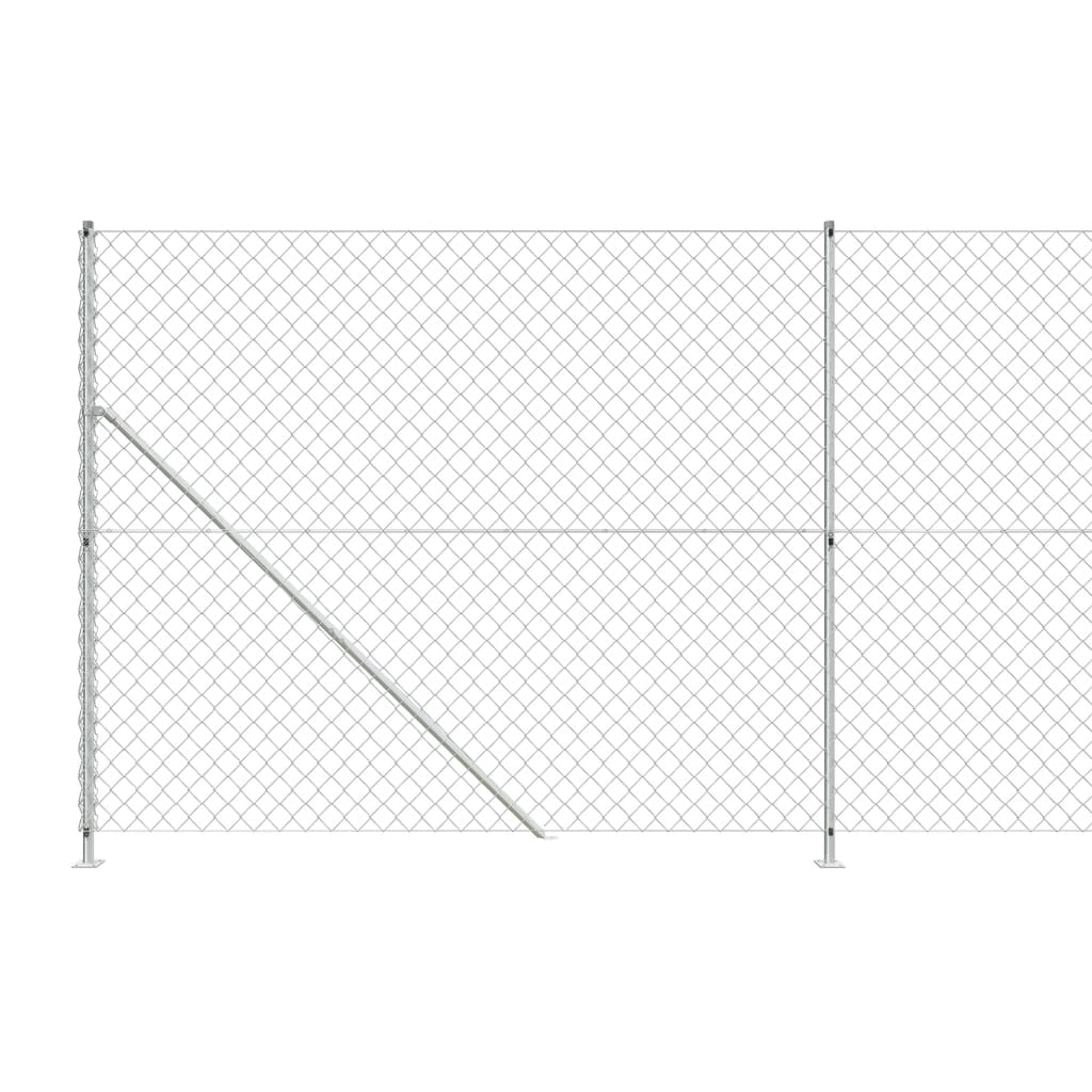 Gard plasă de sârmă cu bordură, argintiu, 1,4x10 m Lando - Lando