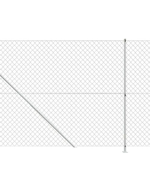 Încărcați imaginea în vizualizatorul Galerie, Gard plasă de sârmă cu bordură, argintiu, 1,6x10 m Lando - Lando
