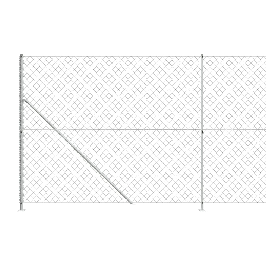 Gard plasă de sârmă cu bordură, argintiu, 1,6x10 m Lando - Lando