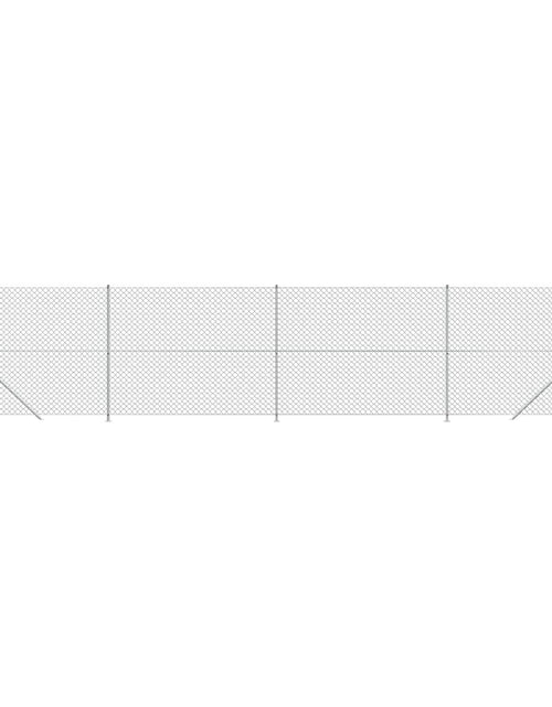 Încărcați imaginea în vizualizatorul Galerie, Gard plasă de sârmă cu bordură, argintiu, 1,8x10 m Lando - Lando
