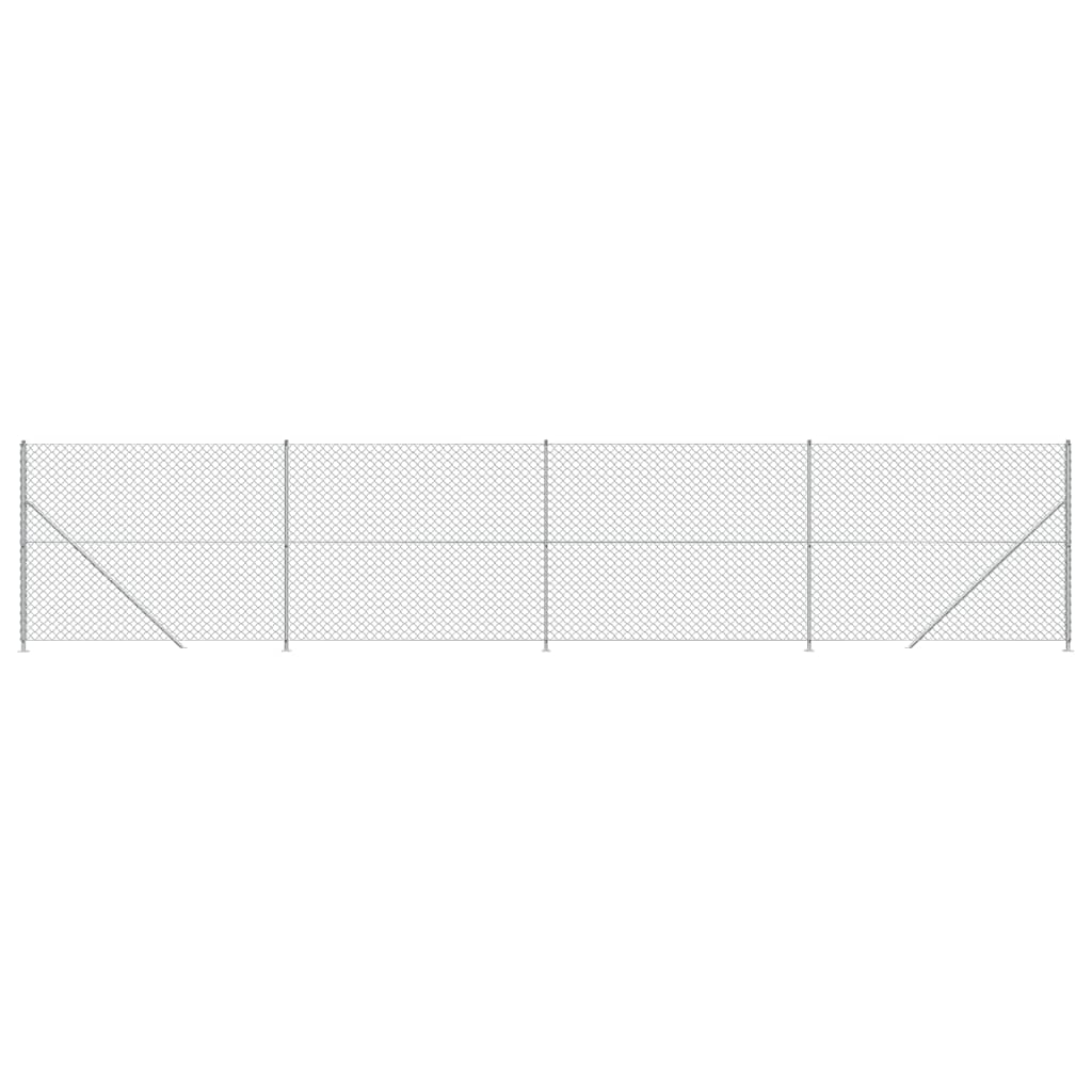 Gard plasă de sârmă cu bordură, argintiu, 1,8x10 m Lando - Lando