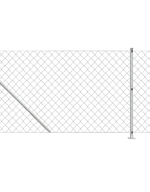 Încărcați imaginea în vizualizatorul Galerie, Gard plasă de sârmă cu bordură, argintiu, 0,8x25 m Lando - Lando
