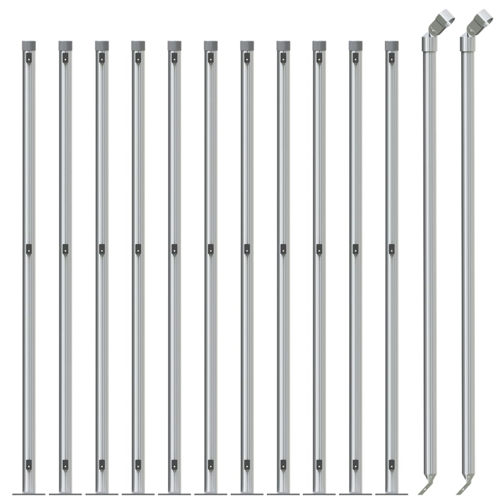 Gard plasă de sârmă cu bordură, argintiu, 1,1x25 m Lando - Lando