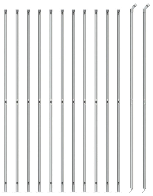 Încărcați imaginea în vizualizatorul Galerie, Gard plasă de sârmă cu bordură, argintiu, 1,4x25 m Lando - Lando
