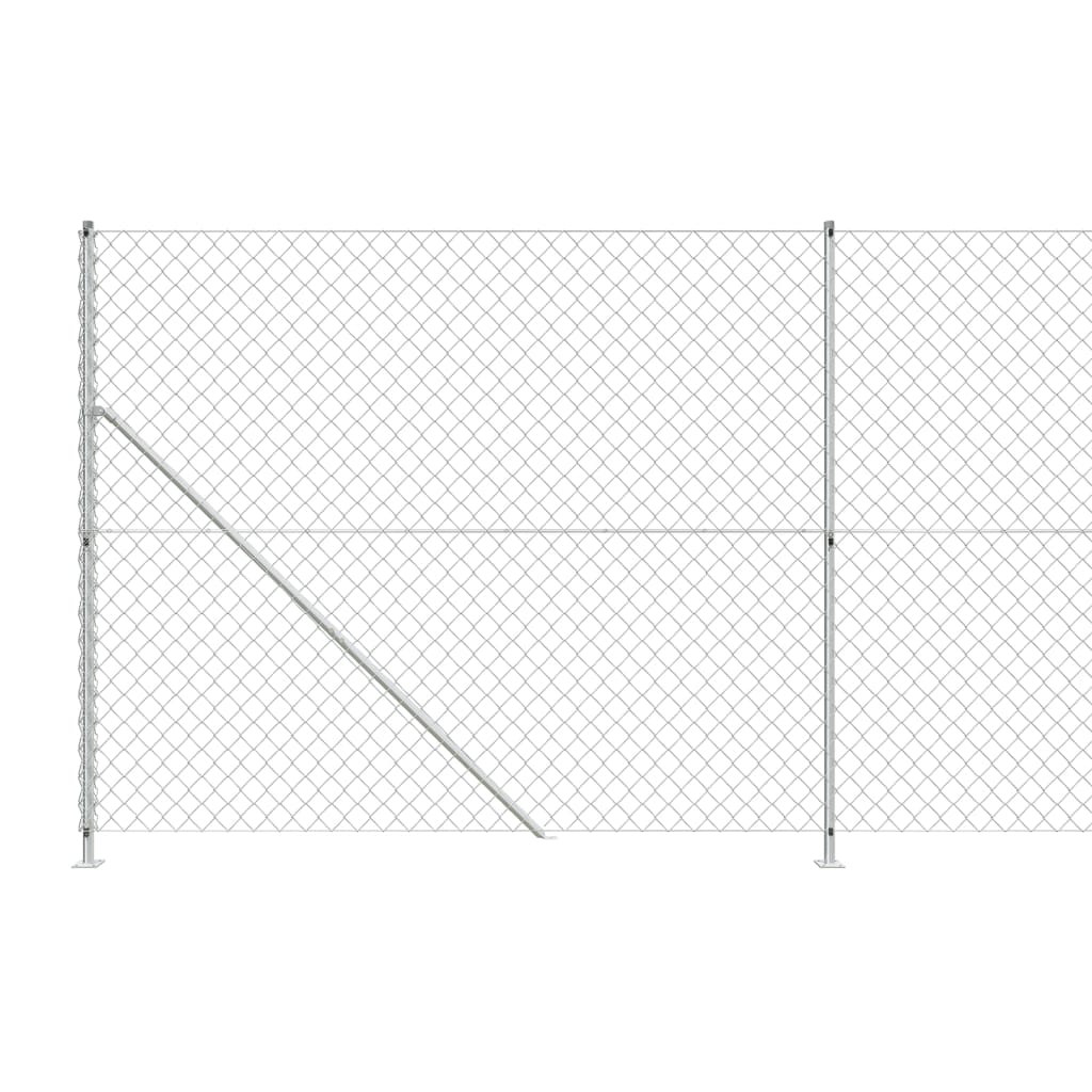 Gard plasă de sârmă cu bordură, argintiu, 1,4x25 m Lando - Lando