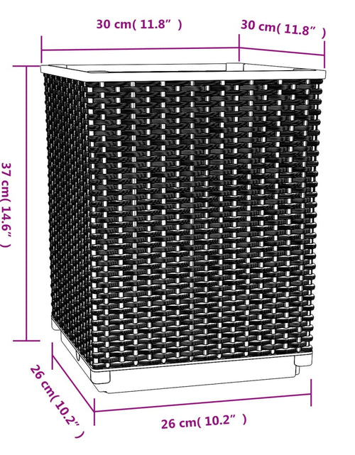 Încărcați imaginea în vizualizatorul Galerie, Jardiniere, 2 buc., negru, 30x30x37 cm, polipropilenă Lando - Lando
